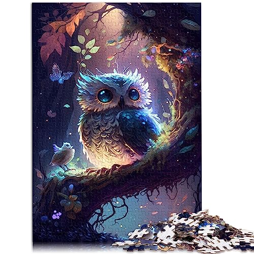 1000-teiliges Puzzle für Erwachsene, Eule, uriges Holzpuzzle für Erwachsene, Puzzlespiel, Heimkunst, Dekor, 50 x 75 cm 1000-teiliges Puzzle für Erwachsene, Eule, uriges Holzpuzzle für Erwachsene, Puzzlespiel, Heimkunst, Dekor, 50 x 75 cm von AITEXI