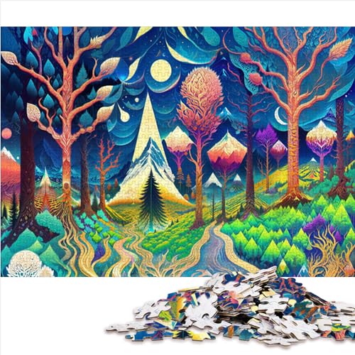1000-teiliges Puzzle für Erwachsene, Puzzle, Fantasiewald, Puzzle, Geschenk, lustige Familienpuzzles für Erwachsene, Lernspielzeug, 1000 Teile (26 x 38 cm) von AITEXI