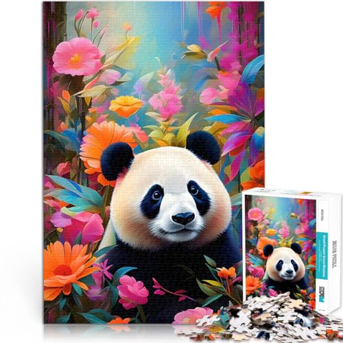 1000-teiliges Puzzle für Erwachsene Anspruchsvoll, Aber lustig und humorvoll Blumenpanda Geschenke für Freunde und Familie75x50cm 1000-teiliges Puzzle für Erwachsene Anspruchsvoll, Aber lustig und humorvoll Blumenpanda Geschenke für Freunde und Familie75x50cm von AITEXI