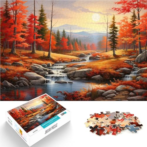 1000-teiliges Puzzle für Erwachsene Anspruchsvolles Spiel und Familienspaß Herbstlandschaft einzigartiges Herausforderungsspiel52x38cm von AITEXI