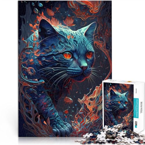 1000-teiliges Puzzle für Erwachsene Dekomprimierendes intellektuelles Lernspielzeug Cat Fantasy-Serie Lustiges Geschenk52x38cm 1000-teiliges Puzzle für Erwachsene Dekomprimierendes intellektuelles Lernspielzeug Cat Fantasy-Serie Lustiges Geschenk52x38cm von AITEXI