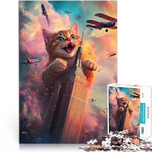 1000-teiliges Puzzle für Erwachsene Denkspiel Angriffsgebäude der Riesenkatze Wanddekoration Einzigartige Geburtstags- und Weihnachtsgeschenke75x50cm 1000-teiliges Puzzle für Erwachsene Denkspiel Angriffsgebäude der Riesenkatze Wanddekoration Einzigartige Geburtstags- und Weihnachtsgeschenke75x50cm von AITEXI