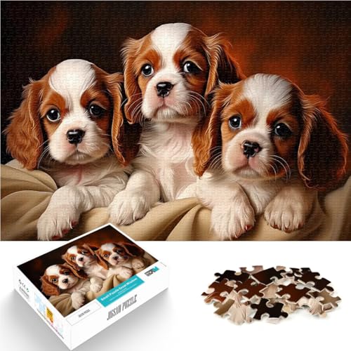 1000-teiliges Puzzle für Erwachsene Denkspiel DREI Cavalier King Charles Spaniel Welpen Tolle Geschenke und Spielzeuge70x100cm 1000-teiliges Puzzle für Erwachsene Denkspiel DREI Cavalier King Charles Spaniel Welpen Tolle Geschenke und Spielzeuge70x100cm von AITEXI