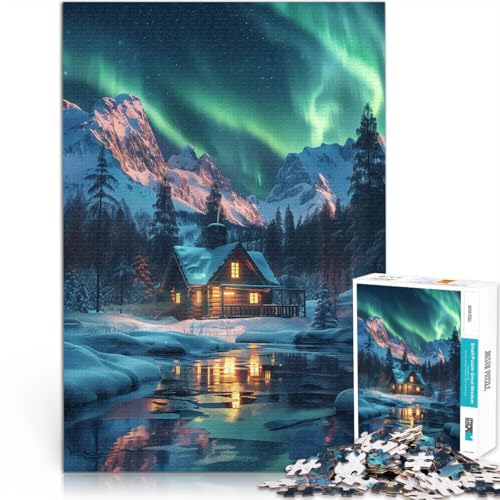 1000-teiliges Puzzle für Erwachsene Denkspiel Hütte bei den Nordlichtbergen Jedes Stück ist einzigartig – Anspruchsvolles Familienspiel70x100cm 1000-teiliges Puzzle für Erwachsene Denkspiel Hütte bei den Nordlichtbergen Jedes Stück ist einzigartig – Anspruchsvolles Familienspiel70x100cm von AITEXI