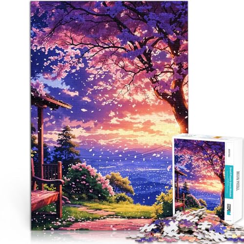 1000-teiliges Puzzle für Erwachsene Denkspiel Kirschblüten-Sonnenuntergangslandschaft Wunschliste mit dem Weihnachtsmann52x38cm 1000-teiliges Puzzle für Erwachsene Denkspiel Kirschblüten-Sonnenuntergangslandschaft Wunschliste mit dem Weihnachtsmann52x38cm von AITEXI