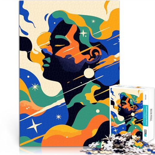 1000-teiliges Puzzle für Erwachsene Denkspiel Kosmische Frau minimalistische Kunst Illustration Künstlersammlung, Bildende Kunst70x100cm 1000-teiliges Puzzle für Erwachsene Denkspiel Kosmische Frau minimalistische Kunst Illustration Künstlersammlung, Bildende Kunst70x100cm von AITEXI