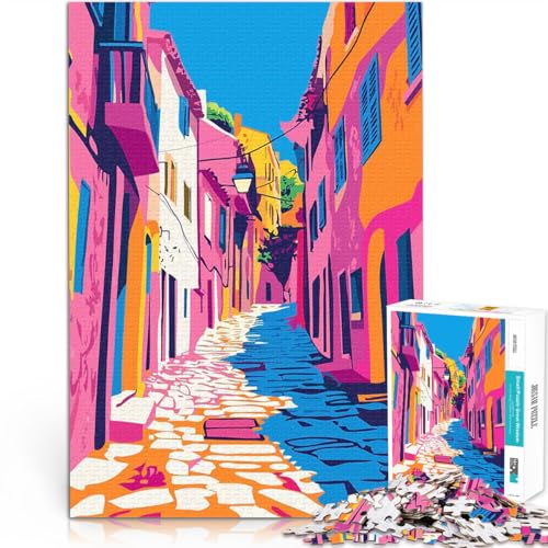 1000-teiliges Puzzle für Erwachsene Denkspiel Kroatische Stadt Minimalistische Pastellkunst Geburtstagsgeschenk, Geschenke, Wandkunst75x50cm 1000-teiliges Puzzle für Erwachsene Denkspiel Kroatische Stadt Minimalistische Pastellkunst Geburtstagsgeschenk, Geschenke, Wandkunst75x50cm von AITEXI
