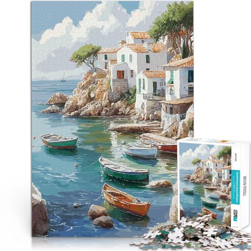 1000-teiliges Puzzle für Erwachsene Denkspiel Mediterranes Dorf-Seestück denn eignet ganze Familie75x50cm 1000-teiliges Puzzle für Erwachsene Denkspiel Mediterranes Dorf-Seestück denn eignet ganze Familie75x50cm von AITEXI