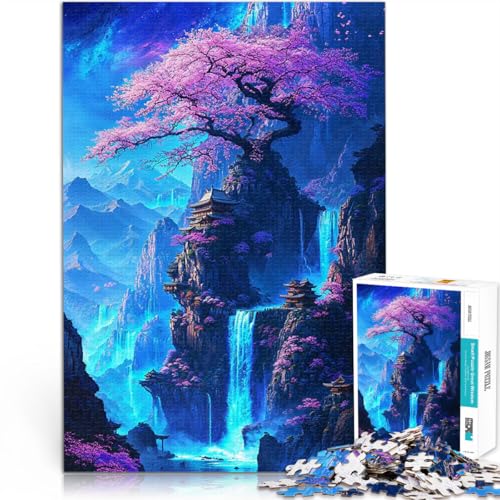 1000-teiliges Puzzle für Erwachsene Denkspiel Sakura Dreamscape-Tempel Wanddekoration Einzigartige Geburtstags- und Weihnachtsgeschenke75x50cm 1000-teiliges Puzzle für Erwachsene Denkspiel Sakura Dreamscape-Tempel Wanddekoration Einzigartige Geburtstags- und Weihnachtsgeschenke75x50cm von AITEXI