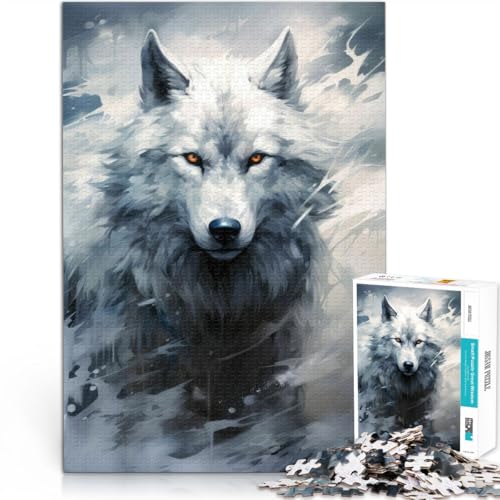 1000-teiliges Puzzle für Erwachsene Denkspiel Wolf Artwork - Wildhearted denn eignet ganze Familie52x38cm 1000-teiliges Puzzle für Erwachsene Denkspiel Wolf Artwork - Wildhearted denn eignet ganze Familie52x38cm von AITEXI