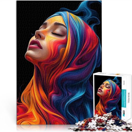 1000-teiliges Puzzle für Erwachsene Denksportaufgabe für Abstraktes Frauenporträt Lustige Aktivitäten für zu Hause, Geburtstagsgeschenk, Reisegeschenk,75x50cm 1000-teiliges Puzzle für Erwachsene Denksportaufgabe für Abstraktes Frauenporträt Lustige Aktivitäten für zu Hause, Geburtstagsgeschenk, Reisegeschenk,75x50cm von AITEXI