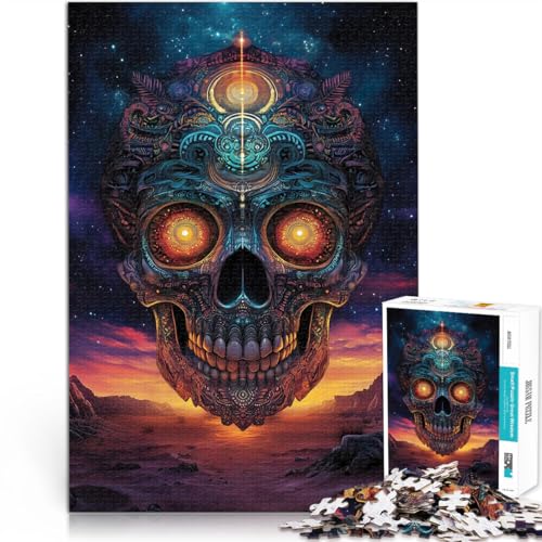 1000-teiliges Puzzle für Erwachsene Familienspiel zum Stressabbau, schwierige Herausforderung Farbiger Totenkopf Kunstwerk Geschenk70x100cm 1000-teiliges Puzzle für Erwachsene Familienspiel zum Stressabbau, schwierige Herausforderung Farbiger Totenkopf Kunstwerk Geschenk70x100cm von AITEXI