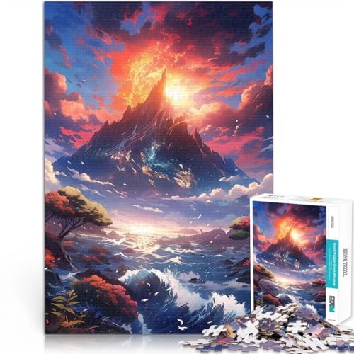 1000-teiliges Puzzle für Erwachsene Geschenke zum Suchbegriff: Herausfordernde Spiele Vubrant-Berg für Heimdekoration75x50cm von AITEXI