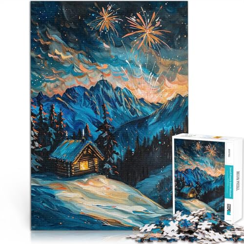 1000-teiliges Puzzle für Erwachsene Hands-on-Spiel Hütte in den Bergen während des Feuerwerks-Malens Eltern-Kind-Interaktion52x38cm 1000-teiliges Puzzle für Erwachsene Hands-on-Spiel Hütte in den Bergen während des Feuerwerks-Malens Eltern-Kind-Interaktion52x38cm von AITEXI