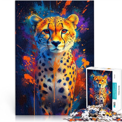 1000-teiliges Puzzle für Erwachsene Herausfordernd Schwierig Gepard malen eignet ganze Familie52x38cm 1000-teiliges Puzzle für Erwachsene Herausfordernd Schwierig Gepard malen eignet ganze Familie52x38cm von AITEXI
