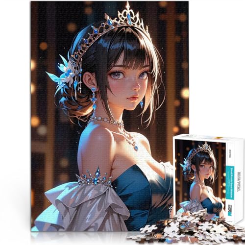 1000-teiliges Puzzle für Erwachsene Herausforderndes Spiel Anime-Prinzessinnenporträt Verbessern Sie das Gedächtnis52x38cm von AITEXI