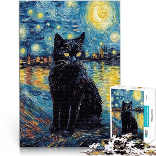2000-teiliges Puzzle für Erwachsene Herausforderndes Spiel Katzennacht Sternenkunst Geeignet für die Schreibtischdekoration70x100cm 2000-teiliges Puzzle für Erwachsene Herausforderndes Spiel Katzennacht Sternenkunst Geeignet für die Schreibtischdekoration70x100cm von AITEXI