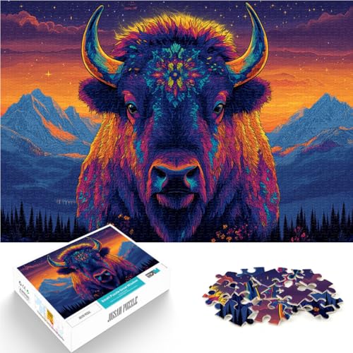 1000-teiliges Puzzle für Erwachsene Intellektuelles Spiel Abstrakte Tiere Bison eignet ganze Familie75x50cm 1000-teiliges Puzzle für Erwachsene Intellektuelles Spiel Abstrakte Tiere Bison eignet ganze Familie75x50cm von AITEXI