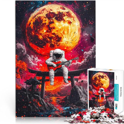 2000-teiliges Puzzle für Erwachsene Intellektuelles Spiel Astronaut spielt Gitarre Verbessern Sie das Gedächtnis70x100cm von AITEXI