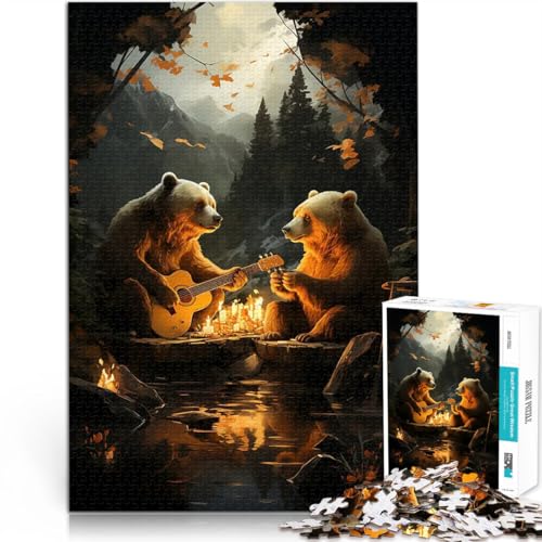1000-teiliges Puzzle für Erwachsene Intellektuelles Spiel Bärencamping denn eignet ganze Familie75x50cm von AITEXI