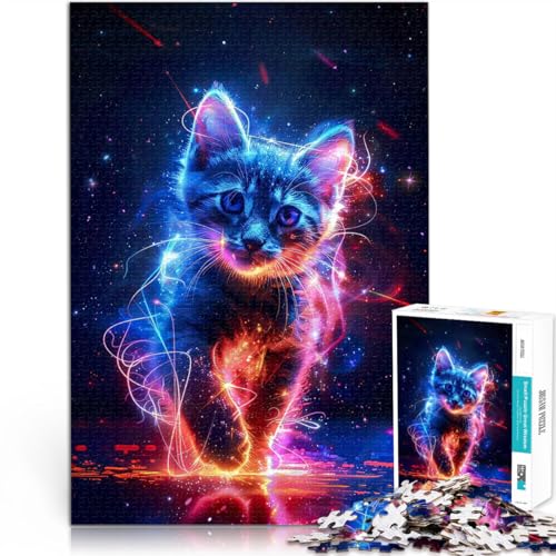 1000-teiliges Puzzle für Erwachsene Intellektuelles Spiel Elegantes Neon-Katzengebrüll Lernspiel für Geburtstag, Weihnachten52x38cm 1000-teiliges Puzzle für Erwachsene Intellektuelles Spiel Elegantes Neon-Katzengebrüll Lernspiel für Geburtstag, Weihnachten52x38cm von AITEXI