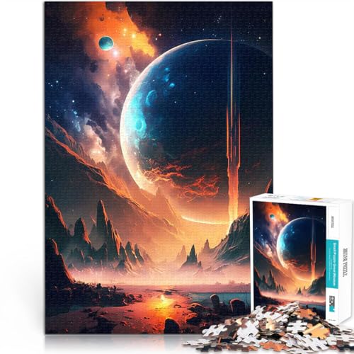 1000-teiliges Puzzle für Erwachsene Intellektuelles Spiel Morgendämmerung der Planetenlandschaft Geeignet für die Schreibtischdekoration75x50cm 1000-teiliges Puzzle für Erwachsene Intellektuelles Spiel Morgendämmerung der Planetenlandschaft Geeignet für die Schreibtischdekoration75x50cm von AITEXI