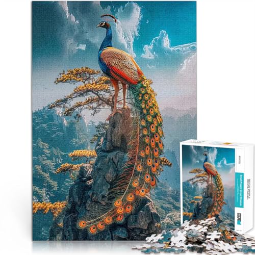 1000-teiliges Puzzle für Erwachsene Lernspiel-Herausforderungsspielzeug Pfauenberg Lernspiel für Geburtstag, Weihnachten75x50cm 1000-teiliges Puzzle für Erwachsene Lernspiel-Herausforderungsspielzeug Pfauenberg Lernspiel für Geburtstag, Weihnachten75x50cm von AITEXI