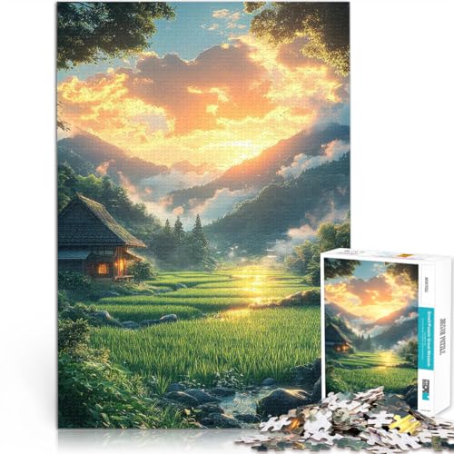 1000-teiliges Puzzle für Erwachsene Lernspiel-Herausforderungsspielzeug Sonnenuntergang auf dem japanischen Land Eltern-Kind-Interaktion52x38cm 1000-teiliges Puzzle für Erwachsene Lernspiel-Herausforderungsspielzeug Sonnenuntergang auf dem japanischen Land Eltern-Kind-Interaktion52x38cm von AITEXI