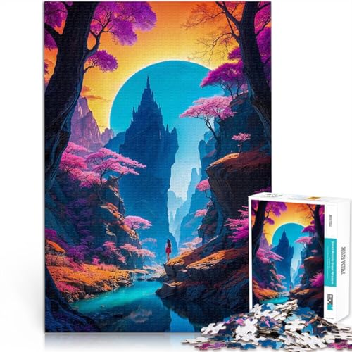 1000-teiliges Puzzle für Erwachsene Lernspiele DIY Spielzeug Japan Fantasielandschaft Geburtstagsgeschenk, Geschenke75x50cm von AITEXI