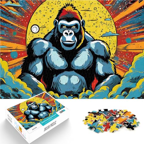 1000-teiliges Puzzle für Erwachsene Lernspiele Heimdekoration Abstraktes Gorilla-Porträt Einzigartige Wohndekoration und Geschenke52x38cm 1000-teiliges Puzzle für Erwachsene Lernspiele Heimdekoration Abstraktes Gorilla-Porträt Einzigartige Wohndekoration und Geschenke52x38cm von AITEXI