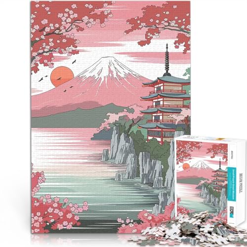 1000-teiliges Puzzle für Erwachsene Pädagogisches Familienspiel Japanische Fuji-Ästhetik Tolle Geschenke und Spielzeuge38x26cm 1000-teiliges Puzzle für Erwachsene Pädagogisches Familienspiel Japanische Fuji-Ästhetik Tolle Geschenke und Spielzeuge38x26cm von AITEXI
