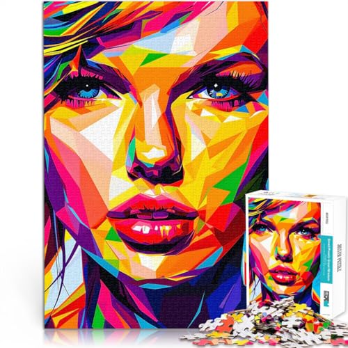 1000-teiliges Puzzle für Erwachsene Pädagogisches Spielzeug zum Stressabbau Abstraktes Frauenporträt Wichtelgeschenke75x50cm von AITEXI
