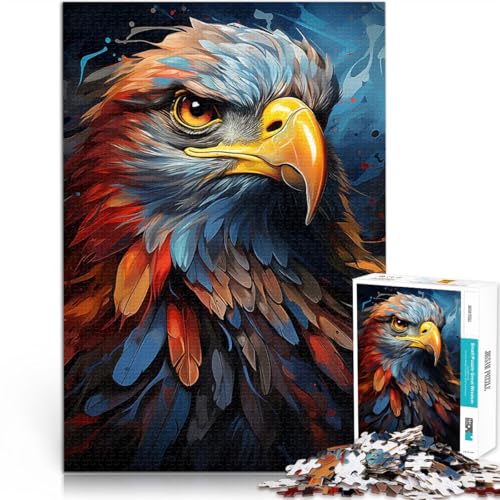 1000-teiliges Puzzle für Erwachsene Pädagogisches Spielzeug zum Stressabbau Majestätisches Adlerporträt Heimdekoration70x100cm von AITEXI