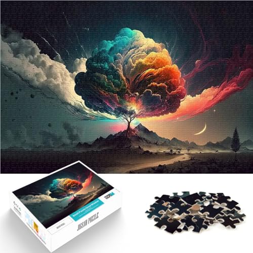 1000-teiliges Puzzle für Erwachsene Pädagogisches Spielzeug zum Stressabbau Weltraum-Fantasielandschaft Perfekte Dekoration75x50cm von AITEXI