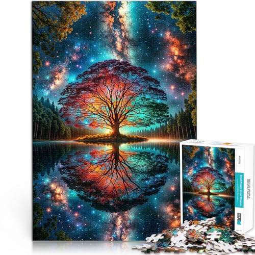 1000-teiliges Puzzle für Erwachsene Pädagogisches Spielzeug zum Stressabbau Weltraum-Fantasielandschaft Wohnkunstdekor52x38cm von AITEXI