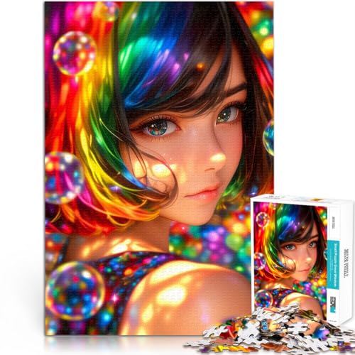 1000-teiliges Puzzle für Erwachsene Quizspiel Anime-Mädchen mit Regenbogenhaar denn eignet ganze Familie75x50cm 1000-teiliges Puzzle für Erwachsene Quizspiel Anime-Mädchen mit Regenbogenhaar denn eignet ganze Familie75x50cm von AITEXI