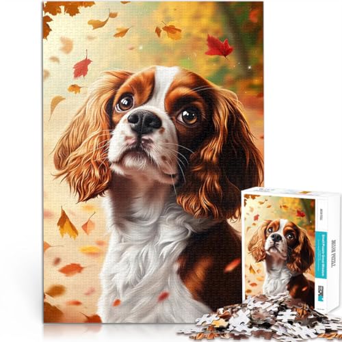 1000-teiliges Puzzle für Erwachsene Quizspiel Cavalier King Charles Spaniel im Herbst Einzigartige Geburtstags- und Geschenkideen70x100cm 1000-teiliges Puzzle für Erwachsene Quizspiel Cavalier King Charles Spaniel im Herbst Einzigartige Geburtstags- und Geschenkideen70x100cm von AITEXI