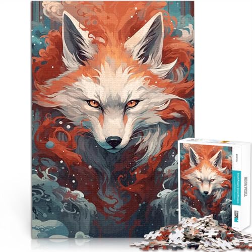 1000-teiliges Puzzle für Erwachsene Quizspiel Japanische Fuchskunst Rotes Feuer mit vollständig ineinander greifenden, zufällig geformten Teilen75x50cm 1000-teiliges Puzzle für Erwachsene Quizspiel Japanische Fuchskunst Rotes Feuer mit vollständig ineinander greifenden, zufällig geformten Teilen75x50cm von AITEXI