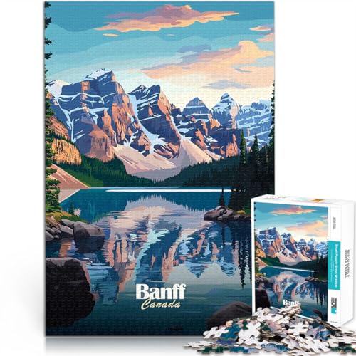 1000-teiliges Puzzle für Erwachsene Quizspiel Landschaft des Banff-Nationalparks Lernspiel für Geburtstag, Weihnachten70x100cm von AITEXI