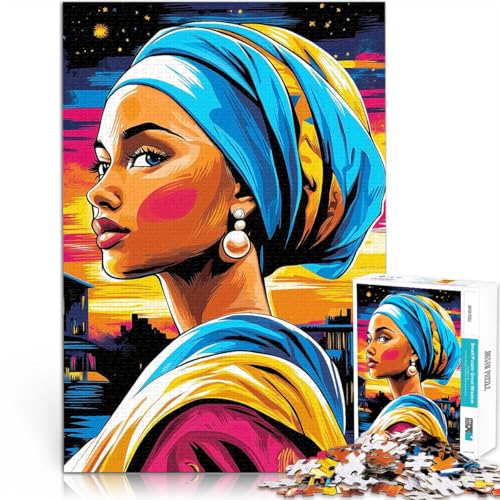 1000-teiliges Puzzle für Erwachsene Quizspiel Pop-Art-Vision eines Mädchens mit Einer Birne Geburtstagsgeschenk, Geschenke70x100cm 1000-teiliges Puzzle für Erwachsene Quizspiel Pop-Art-Vision eines Mädchens mit Einer Birne Geburtstagsgeschenk, Geschenke70x100cm von AITEXI