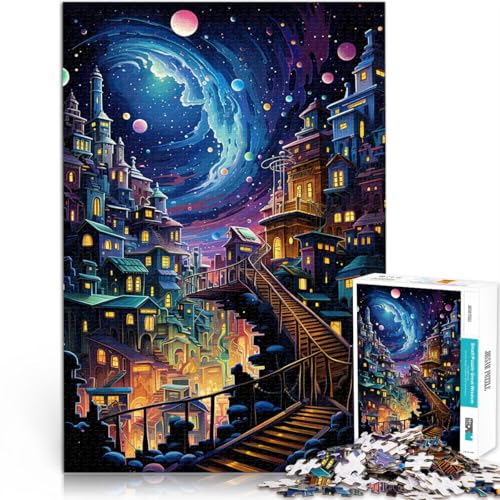 1000-teiliges Puzzle für Erwachsene Quizspiel Psychedelisches Stadtkunstwerk denn eignet ganze Familie70x100cm 1000-teiliges Puzzle für Erwachsene Quizspiel Psychedelisches Stadtkunstwerk denn eignet ganze Familie70x100cm von AITEXI
