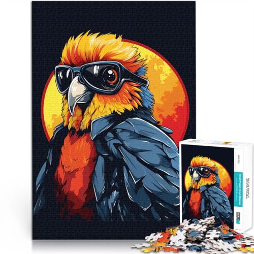 1000-teiliges Puzzle für Erwachsene Quizspiel Retro-Papagei mit Sonnenbrille Lustige Aktivitäten für zu Hause, Geburtstagsgeschenk, Reisegeschenk,38x26cm 1000-teiliges Puzzle für Erwachsene Quizspiel Retro-Papagei mit Sonnenbrille Lustige Aktivitäten für zu Hause, Geburtstagsgeschenk, Reisegeschenk,38x26cm von AITEXI