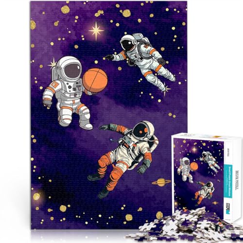 1000-teiliges Puzzle für Erwachsene Quizspiel Weltraum-Basketball, Astronauten, kosmisches Spiel Künstlersammlung, Bildende Kunst52x38cm 1000-teiliges Puzzle für Erwachsene Quizspiel Weltraum-Basketball, Astronauten, kosmisches Spiel Künstlersammlung, Bildende Kunst52x38cm von AITEXI