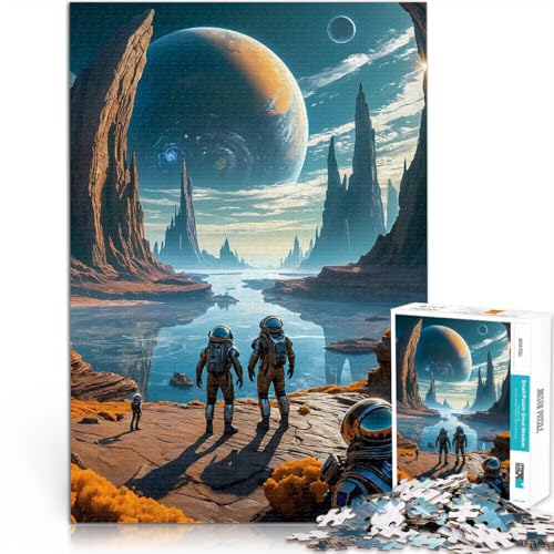 1000-teiliges Puzzle für Erwachsene Spiele Spielzeug Geschenk Weltraumerkundungslagune Tolle Geschenke und Spielzeuge75x50cm von AITEXI