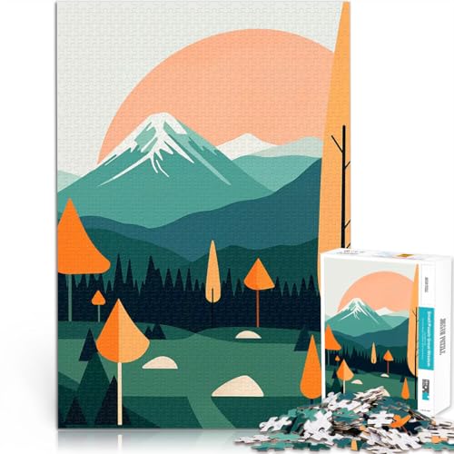 1000-teiliges Puzzle für Erwachsene Spielspielzeug Berg Sonnenuntergang Landschaft Heimdekoration Spielzeug75x50cm 1000-teiliges Puzzle für Erwachsene Spielspielzeug Berg Sonnenuntergang Landschaft Heimdekoration Spielzeug75x50cm von AITEXI