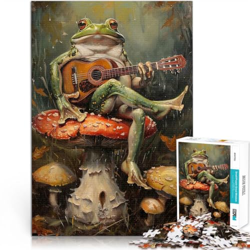 1000-teiliges Puzzle für Erwachsene Spielzeug-Intellektuelles Spiel Frosch Gitarre Musik Pilz Wunschliste mit dem Weihnachtsmann38x26cm 1000-teiliges Puzzle für Erwachsene Spielzeug-Intellektuelles Spiel Frosch Gitarre Musik Pilz Wunschliste mit dem Weihnachtsmann38x26cm von AITEXI