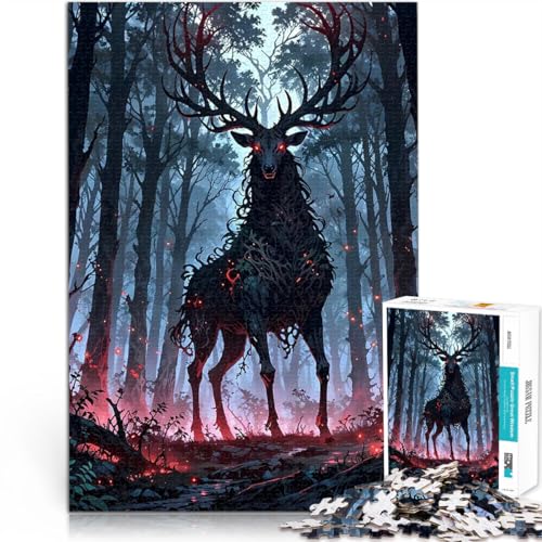 1000-teiliges Puzzle für Erwachsene Spielzeug Lernspiele Stressabbau Dunkler Waldhirsch Verbessern Sie das Gedächtnis38x26cm 1000-teiliges Puzzle für Erwachsene Spielzeug Lernspiele Stressabbau Dunkler Waldhirsch Verbessern Sie das Gedächtnis38x26cm von AITEXI
