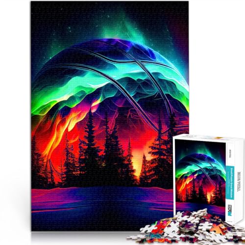 1000-teiliges Puzzle für Erwachsene Spielzeug Lernspiele Stressabbau Fantasielandschaft Wunschliste mit dem Weihnachtsmann38x26cm von AITEXI