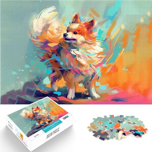 1000-teiliges Puzzle für Erwachsene Spielzeug Lernspiele Stressabbau Hundeporträtmalerei Geburtstagsgeschenk, Geschenke75x50cm von AITEXI