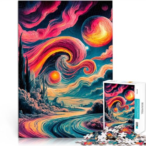 1000-teiliges Puzzle für Erwachsene Staycation: Zeit totschlagen Malen in die rosa Welt Geschenke für Freunde und Familie70x100cm 1000-teiliges Puzzle für Erwachsene Staycation: Zeit totschlagen Malen in die rosa Welt Geschenke für Freunde und Familie70x100cm von AITEXI
